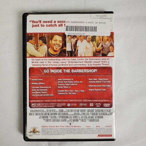 Barbershop 2: Back in Business (DVD, 2004, Special Edition) - Picture 3 of 3